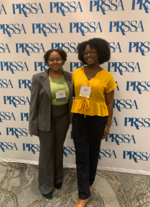 Jasira Jouett (PR '26) and Jada Poindexter (PR '26) at the 2026 PRSSA Leadership Conference in New Orleans.