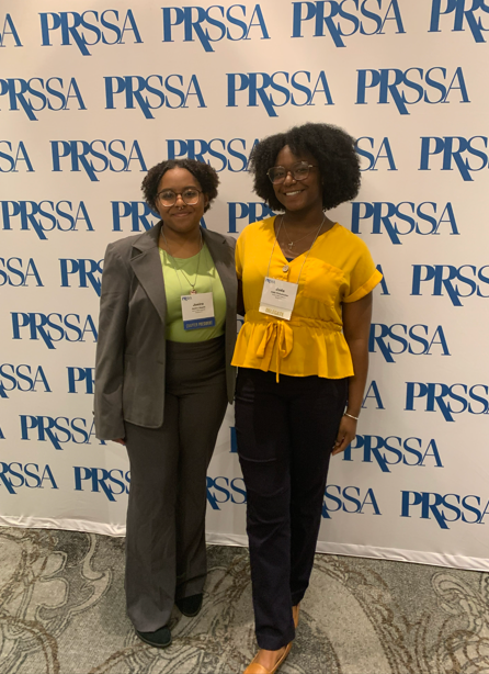 Jasira Jouett (PR '26) and Jada Poindexter (PR '26) at the 2026 PRSSA Leadership Conference in New Orleans.